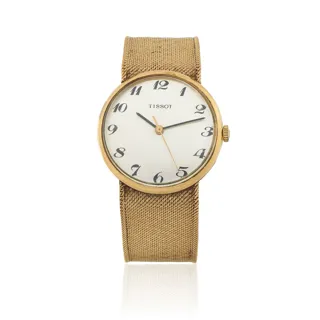 Tissot 32mm 9K Yellow Gold Silver