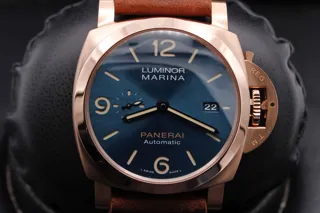 Panerai Luminor PAM 01114 44mm Rose gold Blue