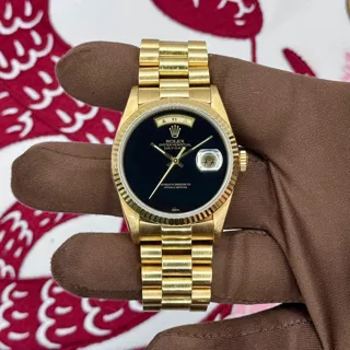 Rolex Day-Date 36 18238 Yellow gold Black