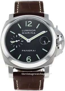 Panerai Luminor PAM 00048 40mm brushed steel White