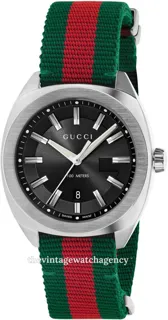 Gucci YA142305 41mm Brushed/polished steel Black