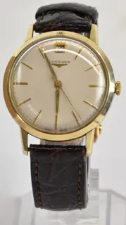 Longines 30mm 9ct Yellow gold Silver