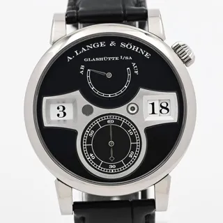 A. Lange & Söhne Lange Zeitwerk 140.029 42mm White gold Black