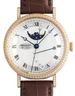 Breguet Classique 8788BR12986DD00 36.5mm Rose gold Silver