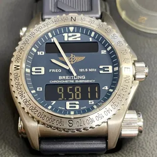 Breitling Emergency E76321 43mm Titanium Blue