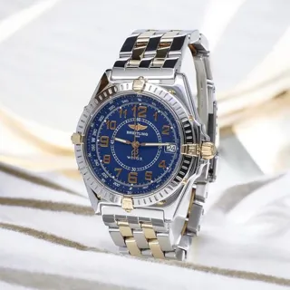 Breitling Windrider B66050 38mm Yellow gold and Stainless steel Blue