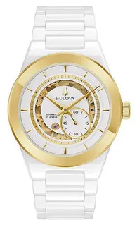 Bulova Modern 98A290 Ceramic White