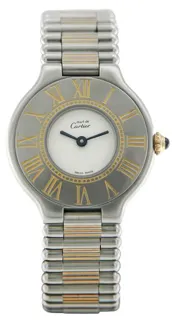 Cartier 21 Must de Cartier 9011 28mm Yellow gold and Stainless steel White