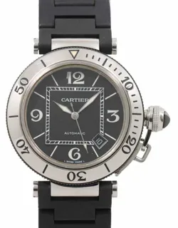 Cartier Pasha Seatimer W31077U2 47mm Stainless steel Black