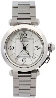 Cartier Pasha W31015M7 35mm Stainless steel White