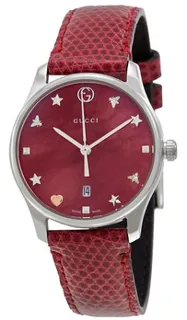 Gucci G-Timeless YA126584 29mm Stainless steel Red Mother of Pearl