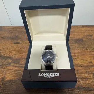 Longines Record L2.821.4.56.2 40mm Stainless steel Black