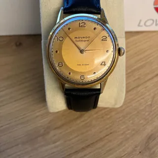 Movado 34mm Yellow gold Golden