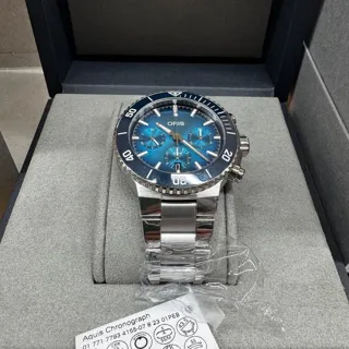 Oris Aquis Chronograph 01 771 7793 4155-07 8 23 01PEB Stainless steel Blue