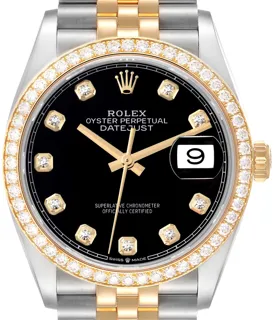 Rolex Datejust 36 126283 Stainless steel and 18k yellow gold Black