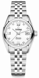 Titoni Airmaster 23909 S-063 27mm Stainless steel White