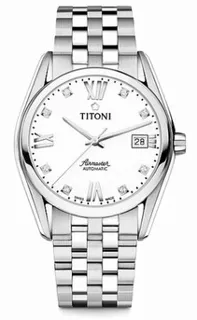 Titoni Airmaster 83909 S-063 38mm Stainless steel White