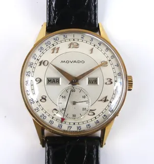 Movado 32mm 18ct Gold Silver