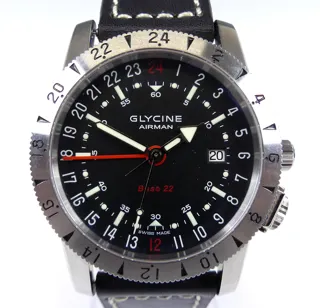 Glycine Airman Base 22 3887 Stainless steel Black