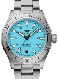 Glycine Combat SUB GL0540 39mm Stainless steel Turquoise