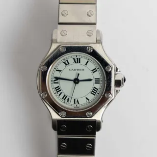 Cartier Santos Octagon 22mm Stainless steel White