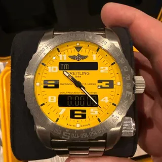 Breitling Emergency E76325 51mm Titanium Yellow