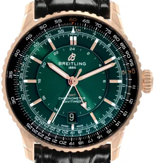 Breitling Navitimer GMT R32310 Rose gold green