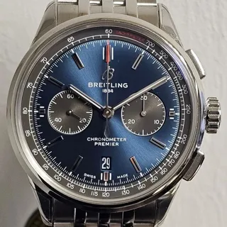 Breitling Premier AB0118A61C1P1 42mm Stainless steel Blue