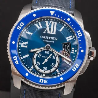 Cartier Calibre de Cartier WSCA0010 42mm Stainless steel Blue