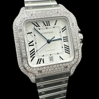 Cartier Santos 4072 47.5mm Stainless steel White