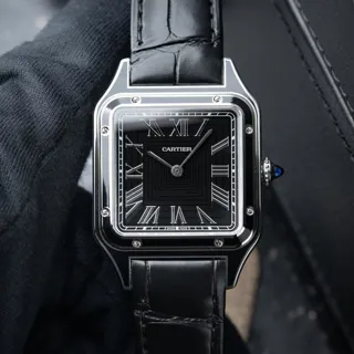 Cartier Santos Dumont WSSA0046 31.4mm Stainless steel Black