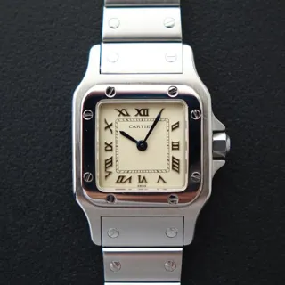 Cartier Santos Galbée 1565 24mm Stainless steel Champagne