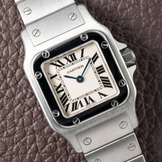 Cartier Santos Galbée 1565 24mm Stainless steel White