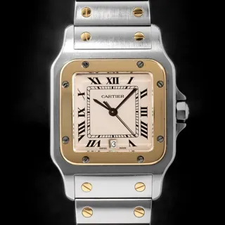 Cartier Santos Galbée 187901 29mm Yellow gold and Stainless steel White