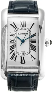 Cartier Tank Américaine Large W2603256 45.1mm 18k white gold Silver