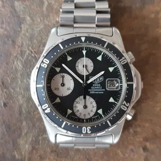 Heuer 273.006 38mm Stainless steel Black