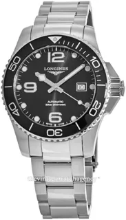 Longines HydroConquest L3.782.4.56.6 43mm Stainless steel Black