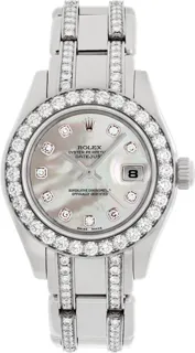 Rolex Pearlmaster 80299 28mm White gold White