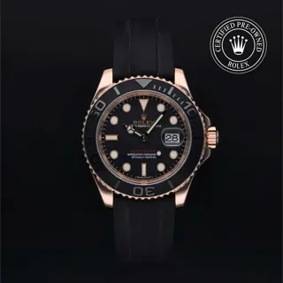 Rolex Yacht-Master 116655-0001 Ceramic and Rose gold Black