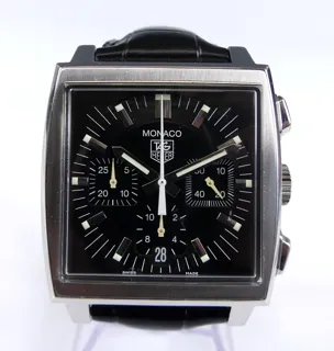 TAG Heuer Monaco CW2111-0 38mm Stainless steel Black