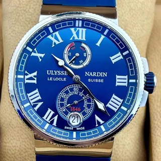 Ulysse Nardin Marine Chronometer Manufacture 1183-126-3/43 43mm Stainless steel Blue