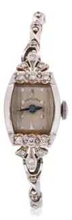 Hamilton 12mm 14k white gold Beige