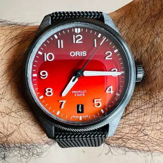 Oris Big Crown ProPilot 01 400 7784 8786 set 41mm Carbon fiber Orange