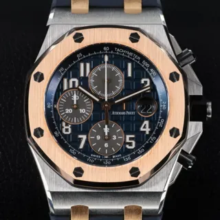 Audemars Piguet Royal Oak Offshore 26471SR.OO.D101CR.01 42mm Rose gold and Stainless steel Blue