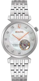 Bulova Regatta Classic Lady Auto 96P222 Stainless steel White