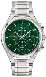 Bulova Curv Dress 96A297 Stainless steel green