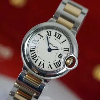 Cartier Ballon Bleu 28mm 3009 28mm Yellow gold and Stainless steel White