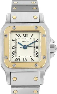 Cartier Santos 0902 24mm Yellow gold and Stainless steel Cream