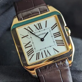 Cartier Santos Dumont W2009251 38.5mm Rose gold Silver