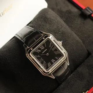 Cartier Santos Dumont WSSA0046 31.4mm Stainless steel Black